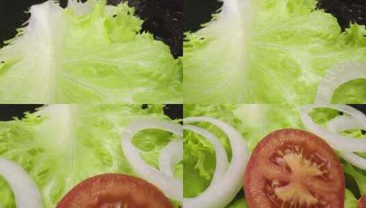蔬菜沙拉原料高清在线视频素材下载