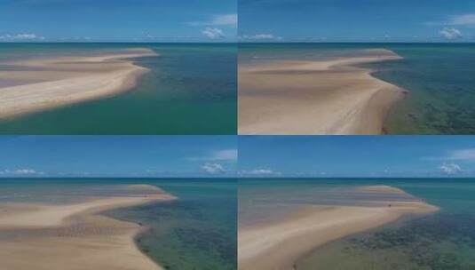 巴西巴伊亚州Caraiva海滩附近的Corumbau海滩。夏季海滩场景高清在线视频素材下载