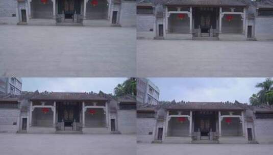 广州海珠小洲村简氏宗祠传统中式建筑民居高清在线视频素材下载