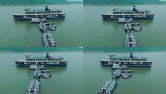 长江码头轮船高清在线视频素材下载