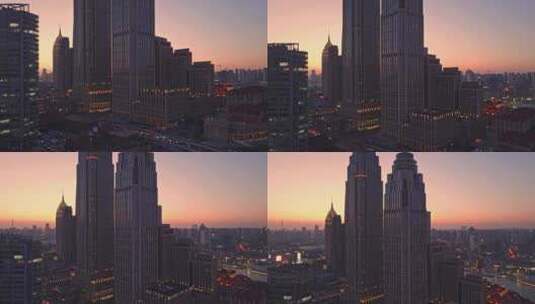 天津城市夕阳高清在线视频素材下载