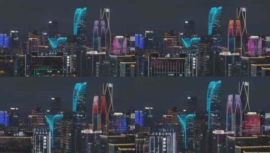 杭州钱江世纪城最新夜景灯光秀高清在线视频素材下载