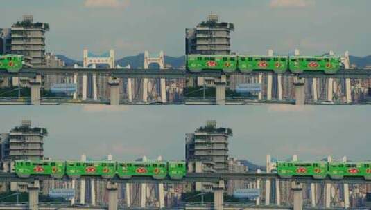 重庆城市交通鹅公岩大桥高清在线视频素材下载