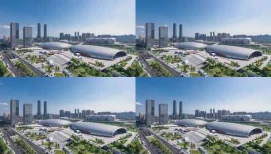 杭州亚运会主会场奥体中心延时摄影高清在线视频素材下载