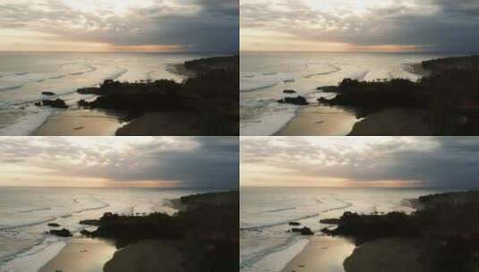 日落时的热带海滩高清在线视频素材下载