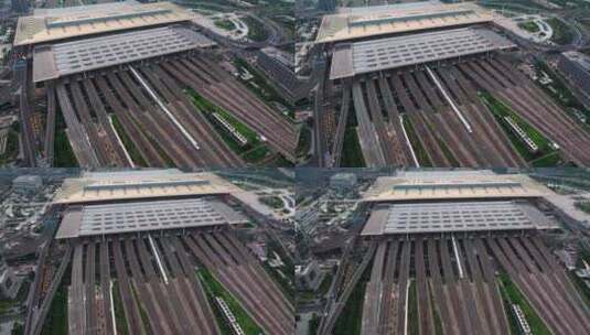 南京高铁铁路 高铁进站高清在线视频素材下载