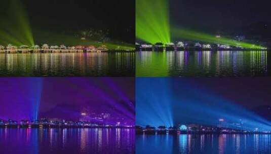 潮州市广济桥灯光秀表演高清在线视频素材下载
