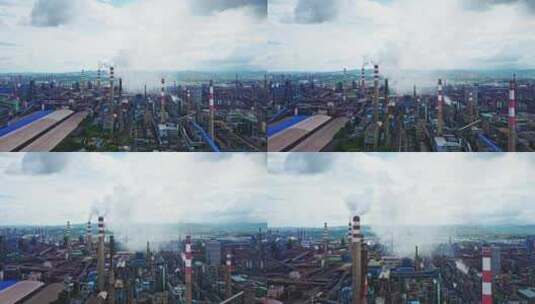 柳州钢铁集团钢化厂航拍高清在线视频素材下载