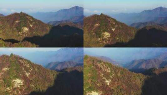 航拍秦岭山脉秋季风景云海高清在线视频素材下载