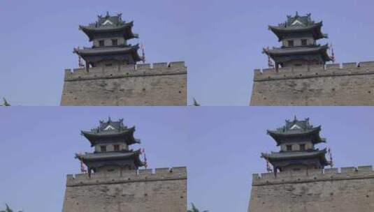 西安城墙安定门高清在线视频素材下载