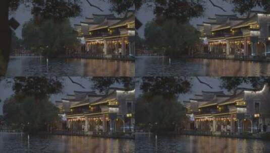 古镇夜景 南浔夜景高清在线视频素材下载