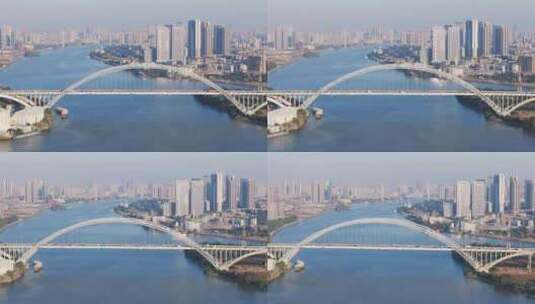 广州丫髻沙大桥航拍高清在线视频素材下载