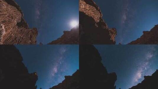 夜晚星空延时高清在线视频素材下载