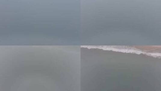 海陵岛海浪礁石航拍风光高清在线视频素材下载