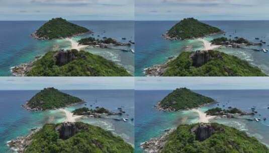 泰国南园岛热带海岛沙滩自然风光航拍高清在线视频素材下载