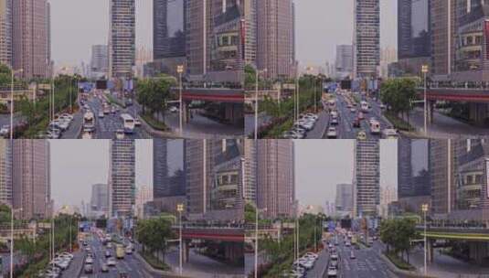 城市道路车流延时高清在线视频素材下载