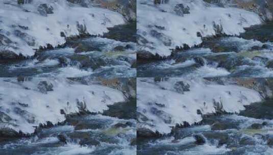冰雪融化河流高清在线视频素材下载