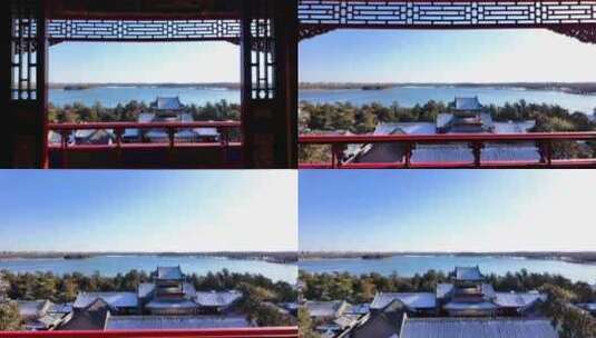 颐和园画中游场景高清在线视频素材下载