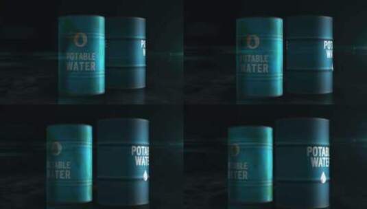 饮用水饮用水h2o桶高清在线视频素材下载