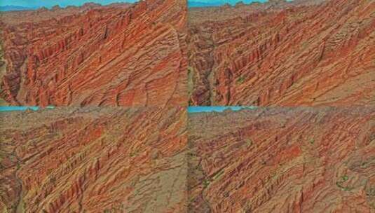 新疆天山神秘大峡谷航拍高清在线视频素材下载