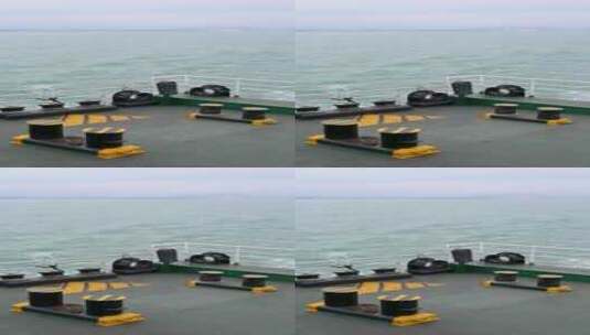 海口轮渡货船在琼州海峡海上航行高清在线视频素材下载