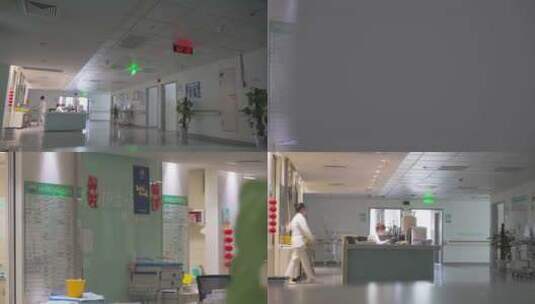 医院住院部护士站病房区4K实拍高清在线视频素材下载
