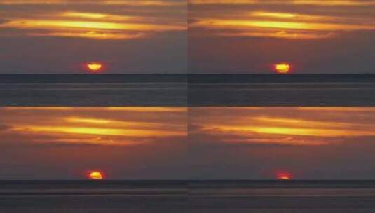 海上日落 海上夕阳高清在线视频素材下载