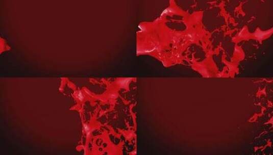 飞溅的红色油漆V6高清在线视频素材下载