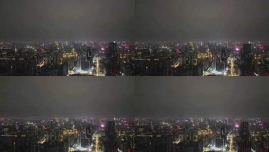 航拍成都大景成都夜景高清在线视频素材下载