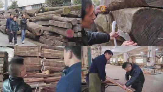 车间木匠 锯木厂高清在线视频素材下载
