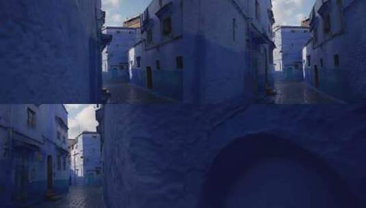 Chefchaouen，里夫山脉，摩洛哥高清在线视频素材下载