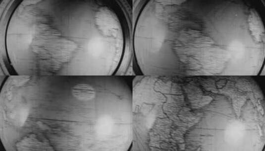 30年代-40年代老式早期地球仪教具高清在线视频素材下载