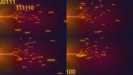 二进制代码图标飞红版高清在线视频素材下载