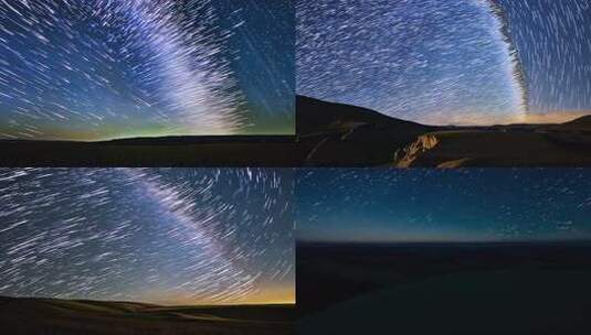 大草原夜景延时高清在线视频素材下载