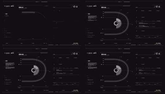 扁平UI特效动画 科技感线条HUD高清在线视频素材下载