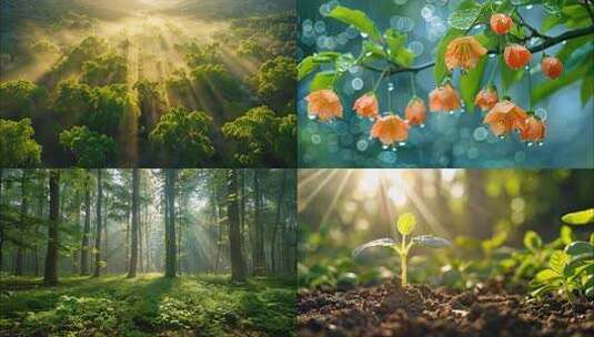 森林阳光大自然植物昆虫风景风光ai素材原高清在线视频素材下载