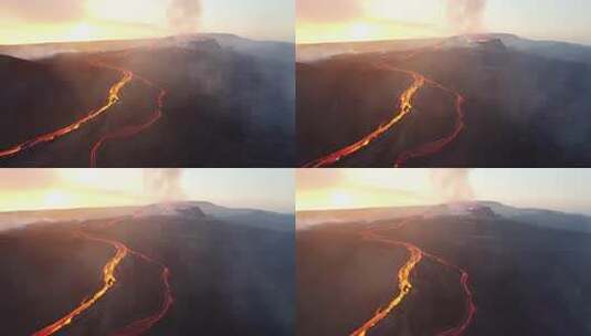 火山喷发火山爆发爆炸冲击波地质_4K高清在线视频素材下载