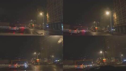 冬季 行车 行驶 路边 景色 北方高清在线视频素材下载