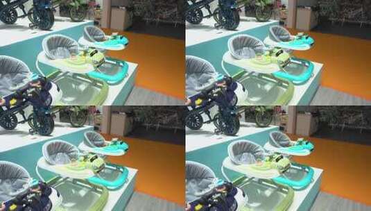婴儿学步车展示高清在线视频素材下载