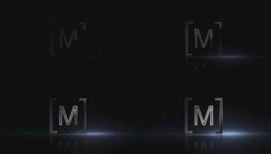 黑色简约光标logo展示AE模版高清AE视频素材下载