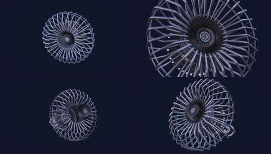 细节和技术的3D动画。动画。由闪亮的钢制高清在线视频素材下载