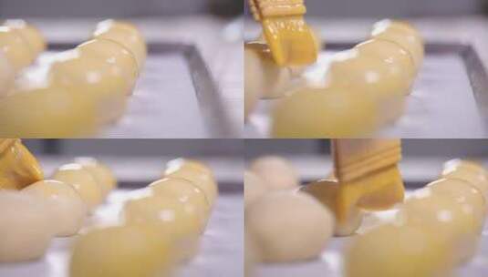 蛋黄酥刷蛋液 (5)高清在线视频素材下载