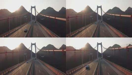贵州省·安顺市·关岭·县·坝陵河大桥24高清在线视频素材下载