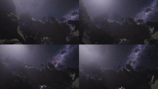 峡谷的银河系高清在线视频素材下载