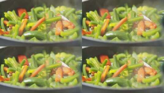 炒菜 新鲜蔬菜高清在线视频素材下载