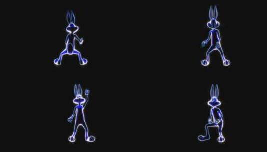 兔子跳舞鬼步舞高清在线视频素材下载