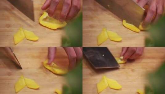 厨师切豆腐块高清在线视频素材下载