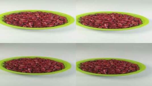 健康营养食物五谷杂粮红色芸豆高清在线视频素材下载