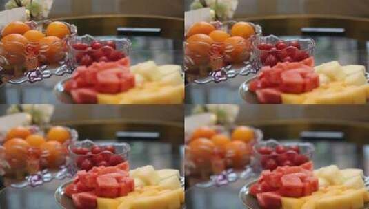 桌子上的水果高清在线视频素材下载