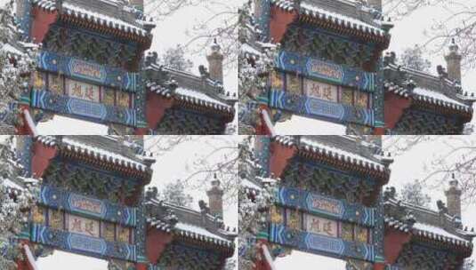 北京颐和园雪景4K拍摄高清在线视频素材下载